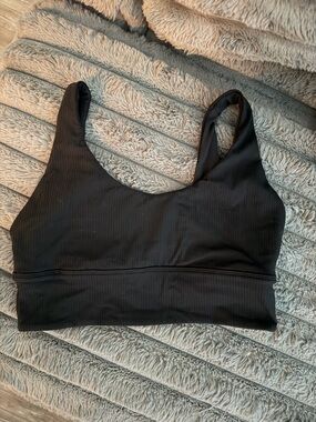 lululemon athletica Black Ribbed Sports Bra